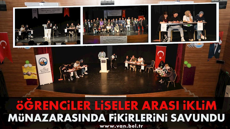 ÖĞRENCİLER LİSELER ARASI İKLİM MÜNAZARASINDA FİKİRLERİNİ SAVUNDU